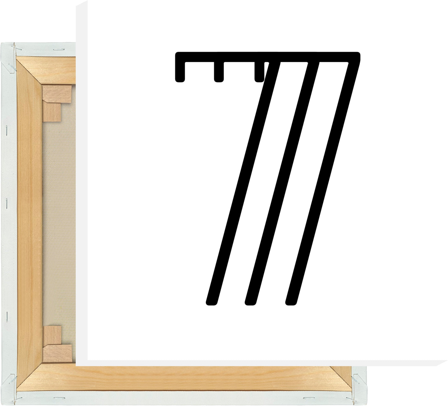 Leinwand Ziffer 7 - Triple