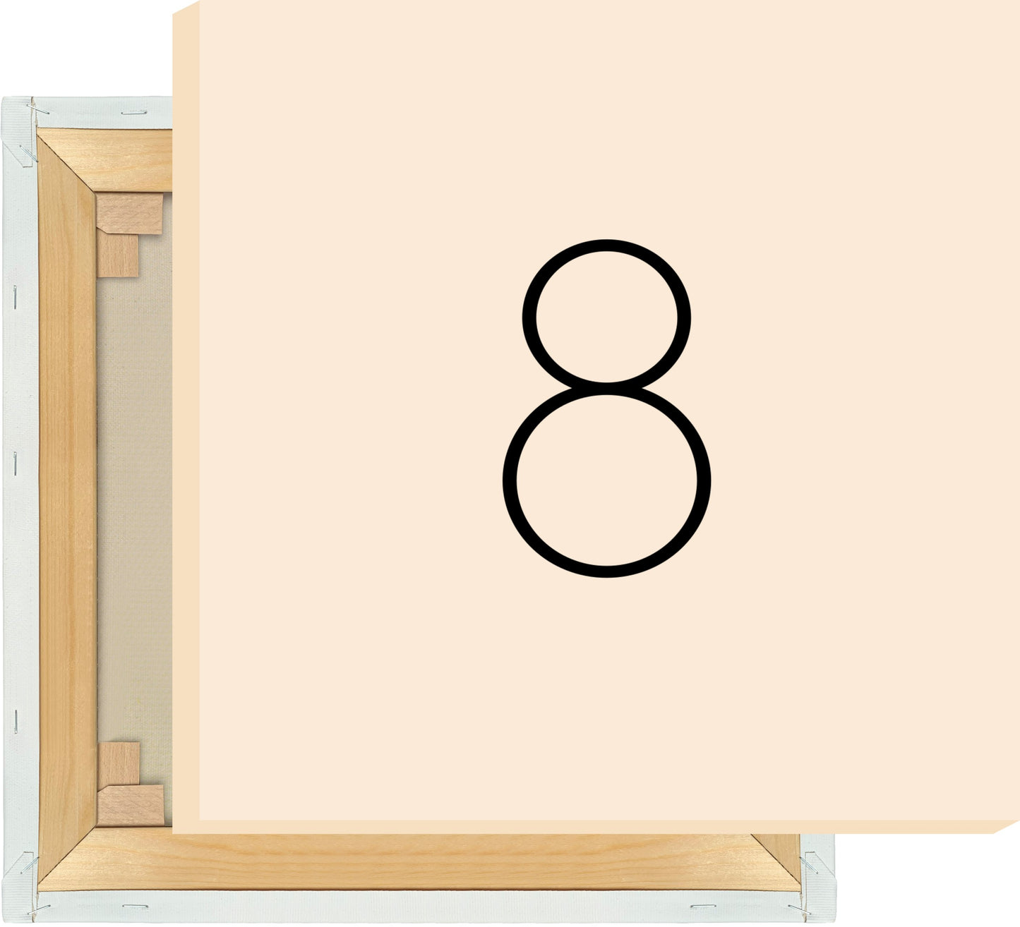 Leinwand Ziffer 8 - Sans Serif