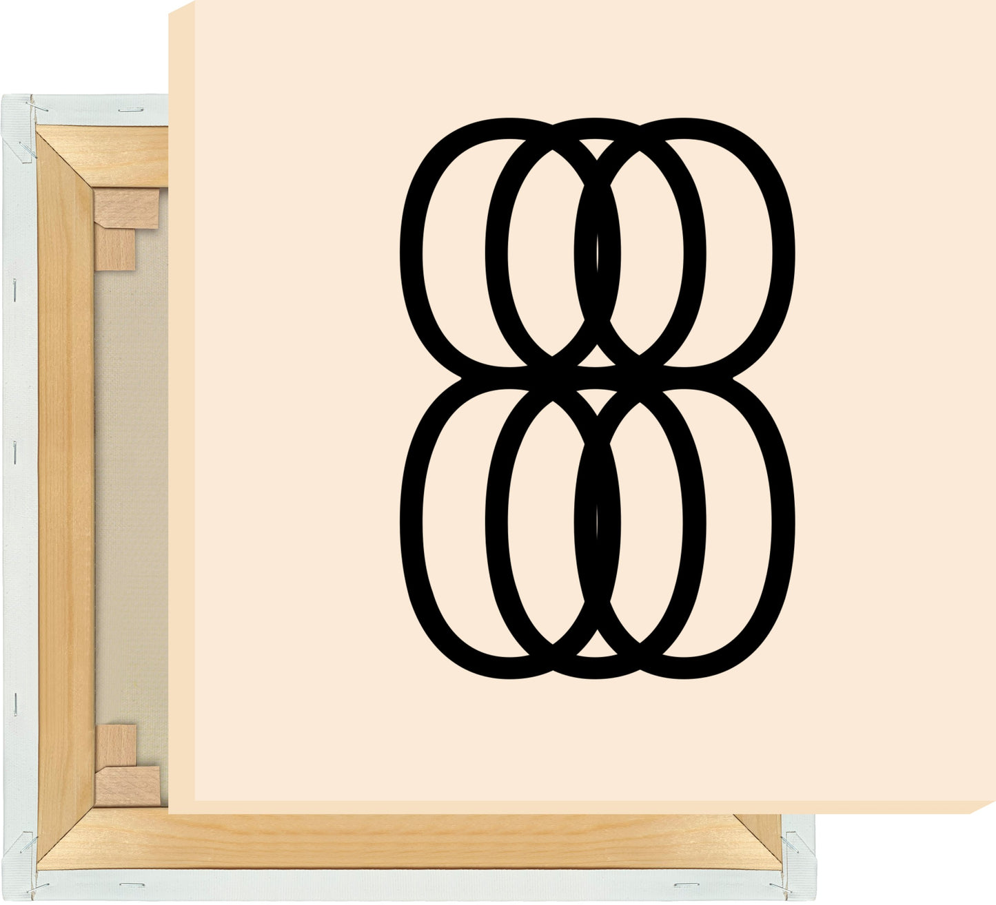 Leinwand Ziffer 8 - Triple