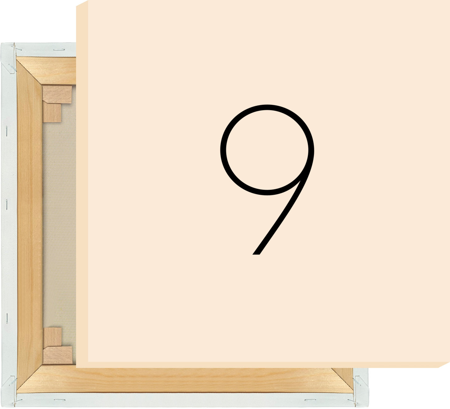 Leinwand Ziffer 9 - Sans Serif