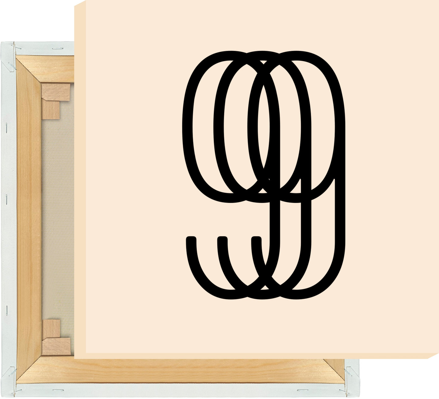 Leinwand Ziffer 9 - Triple