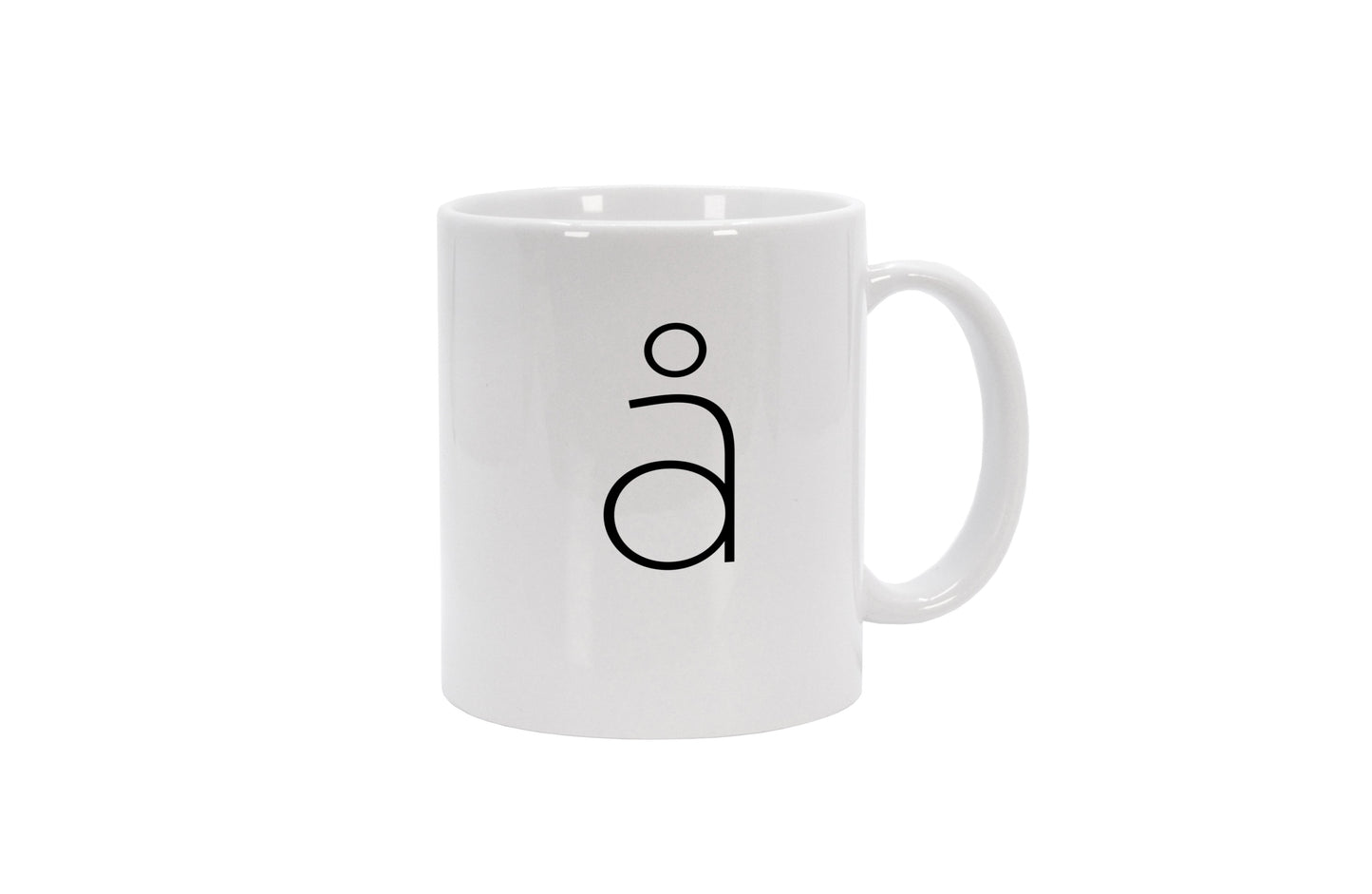 Tasse Buchstabe Å - Sans Serif
