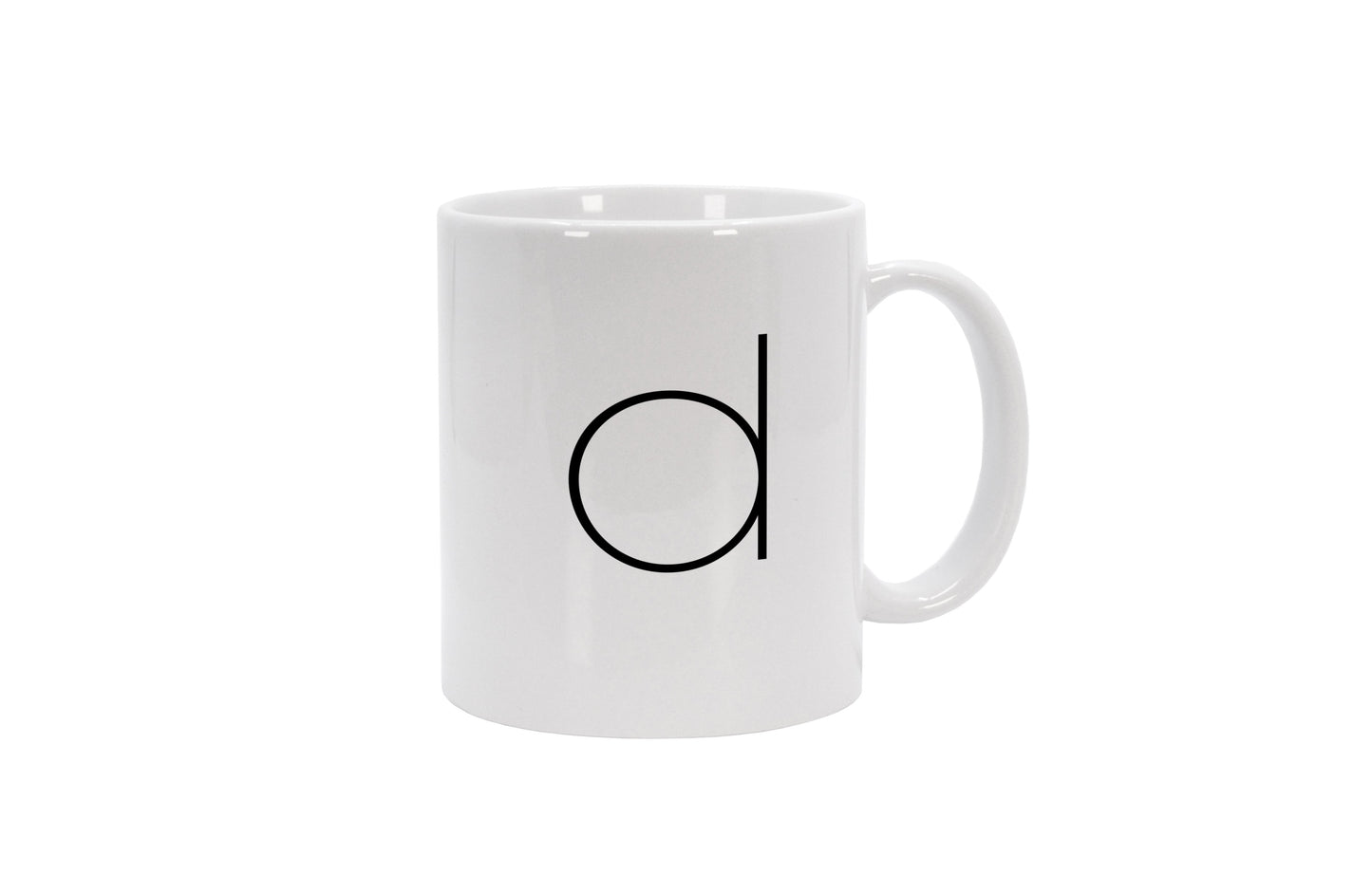 Tasse Buchstabe D - Sans Serif