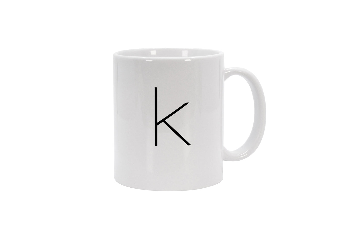 Tasse Buchstabe K - Sans Serif