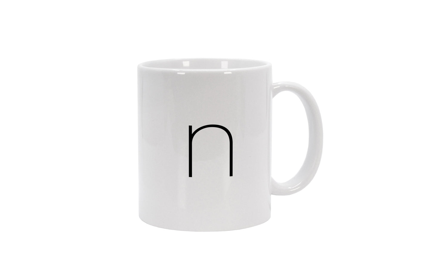 Tasse Buchstabe N - Sans Serif