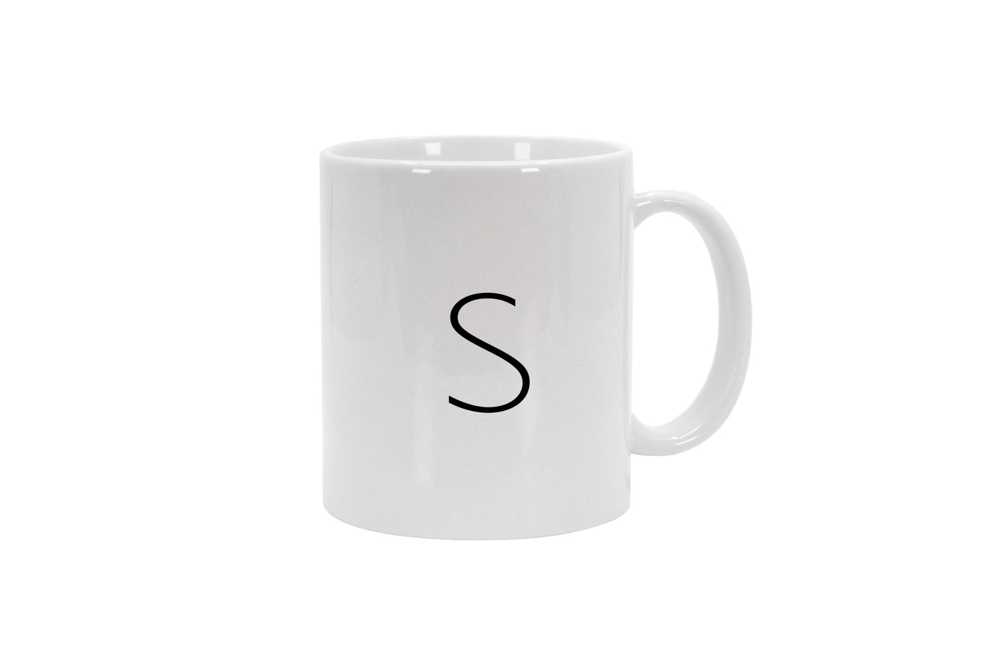 Tasse Buchstabe S - Sans Serif