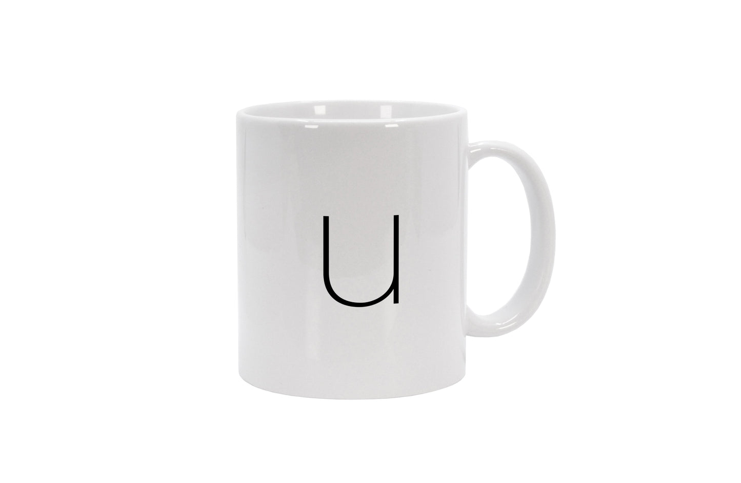 Tasse Buchstabe U - Sans Serif