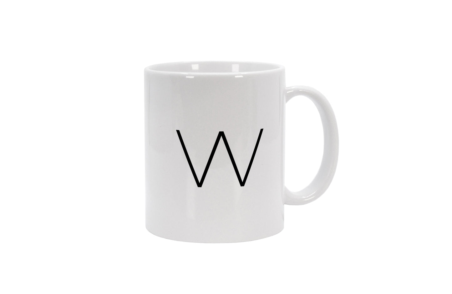 Tasse Buchstabe W - Sans Serif