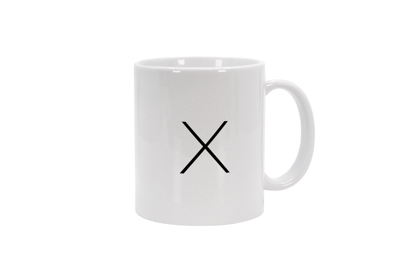 Tasse Buchstabe X - Sans Serif
