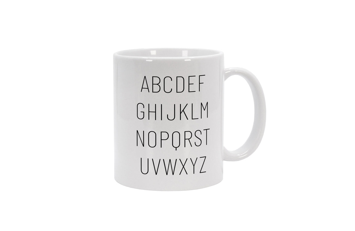 Tasse Buchstaben Alle
