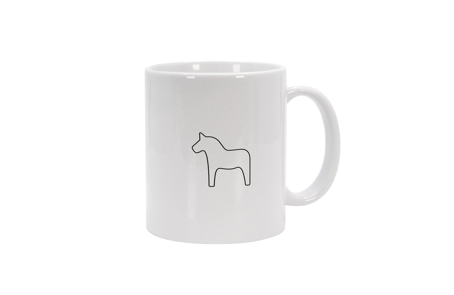 Tasse Dalapferd Outline klein