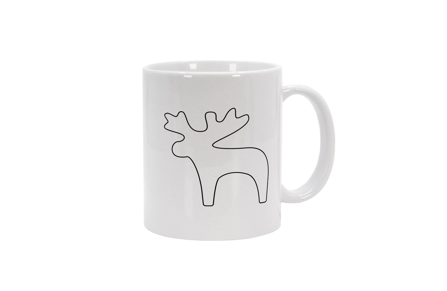 Tasse Elch Outline mittel