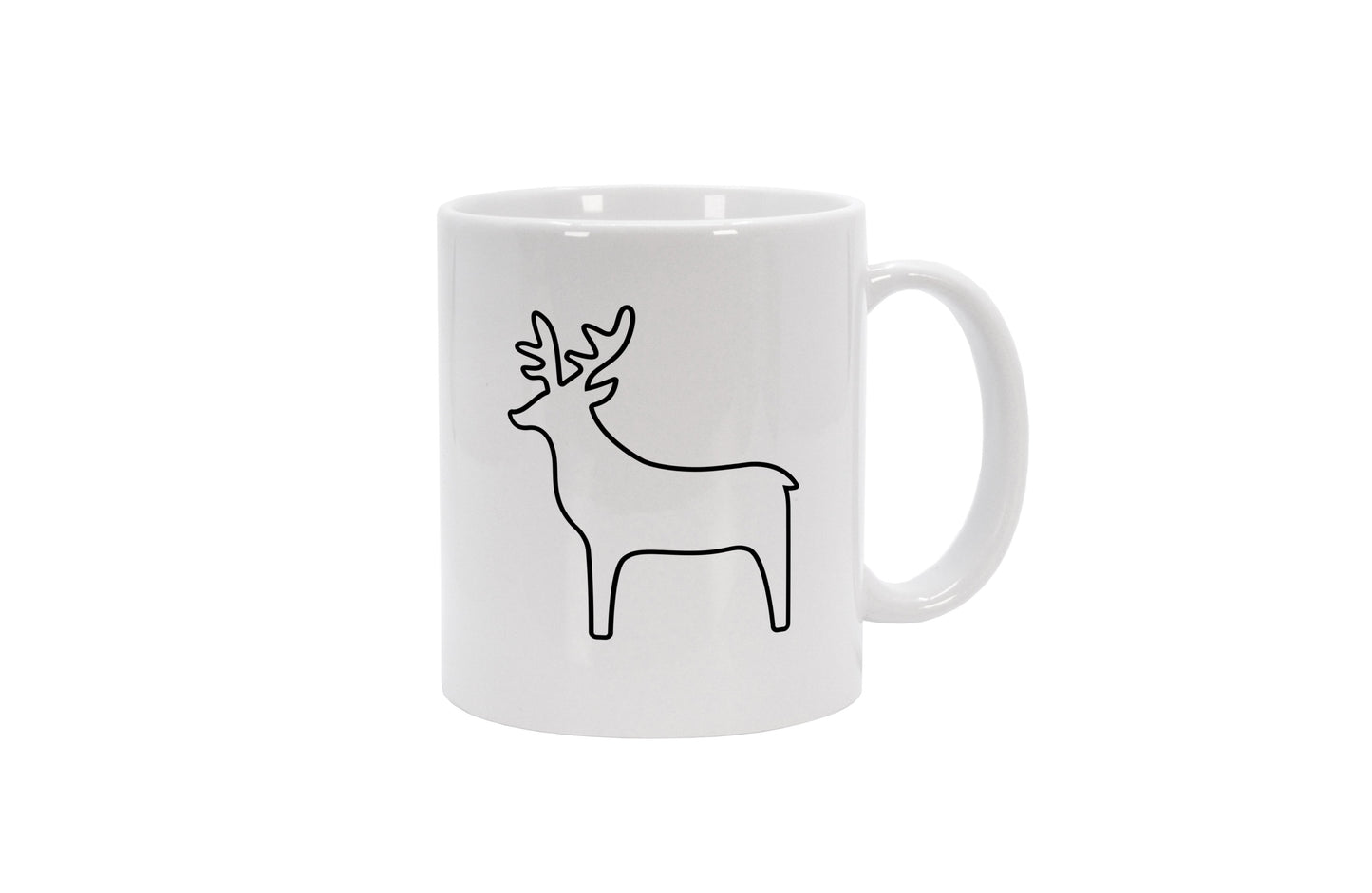 Tasse Rentier Outline mittel
