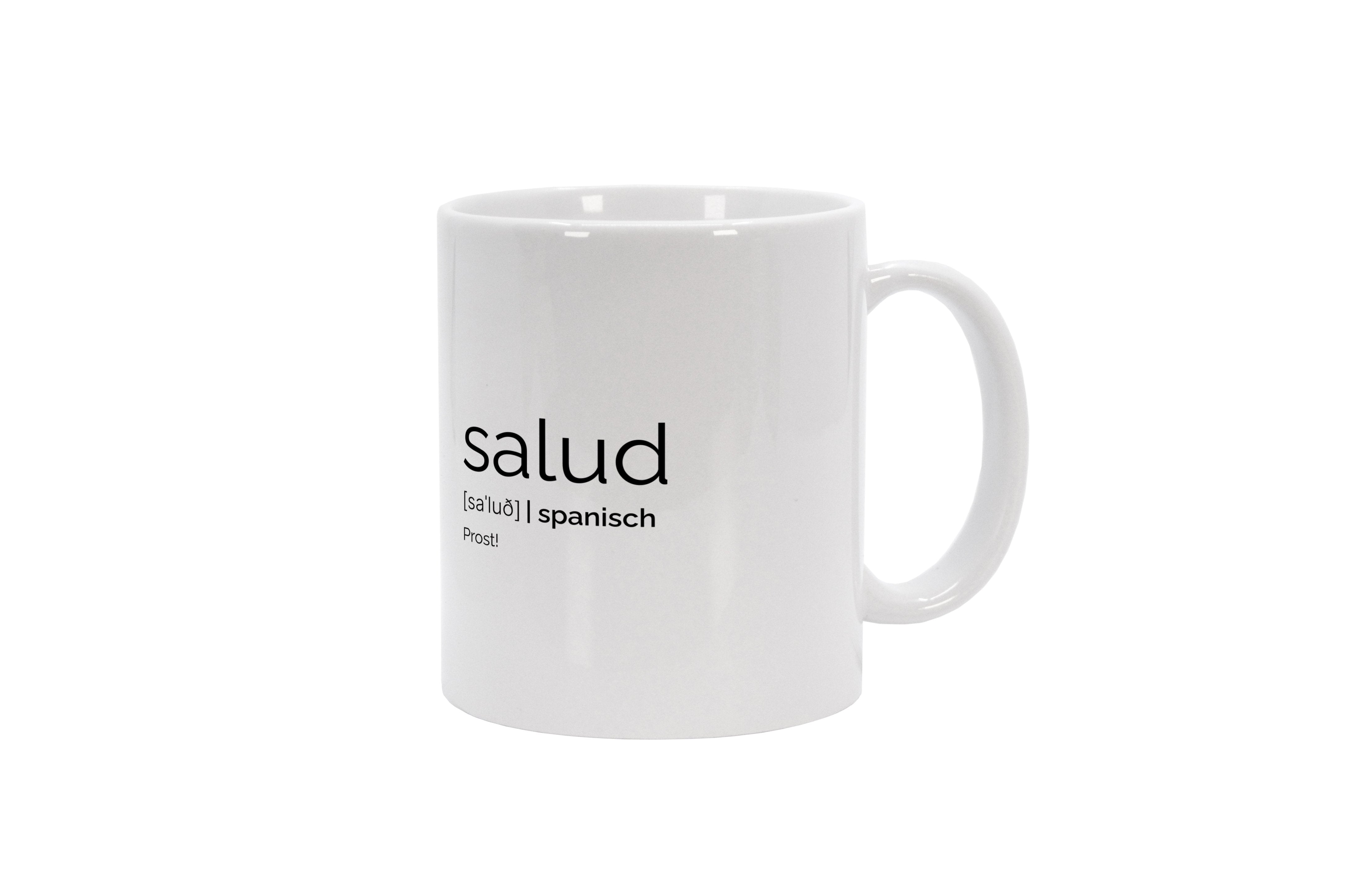 Tasse Salud (Spanisch: Prost) | Poster, Leinwände, Tassen