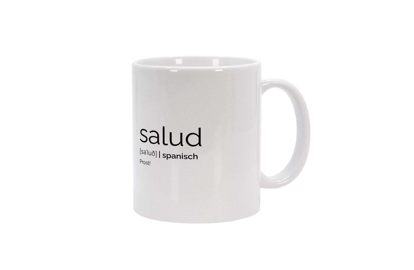 Tasse Salud (Spanisch: Prost)