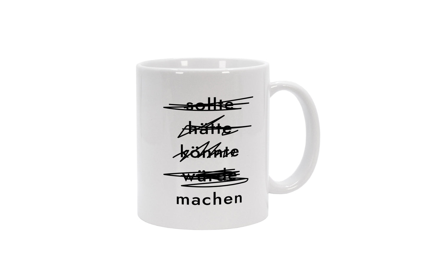 Tasse Sollte Hätte Könnte Würde Machen