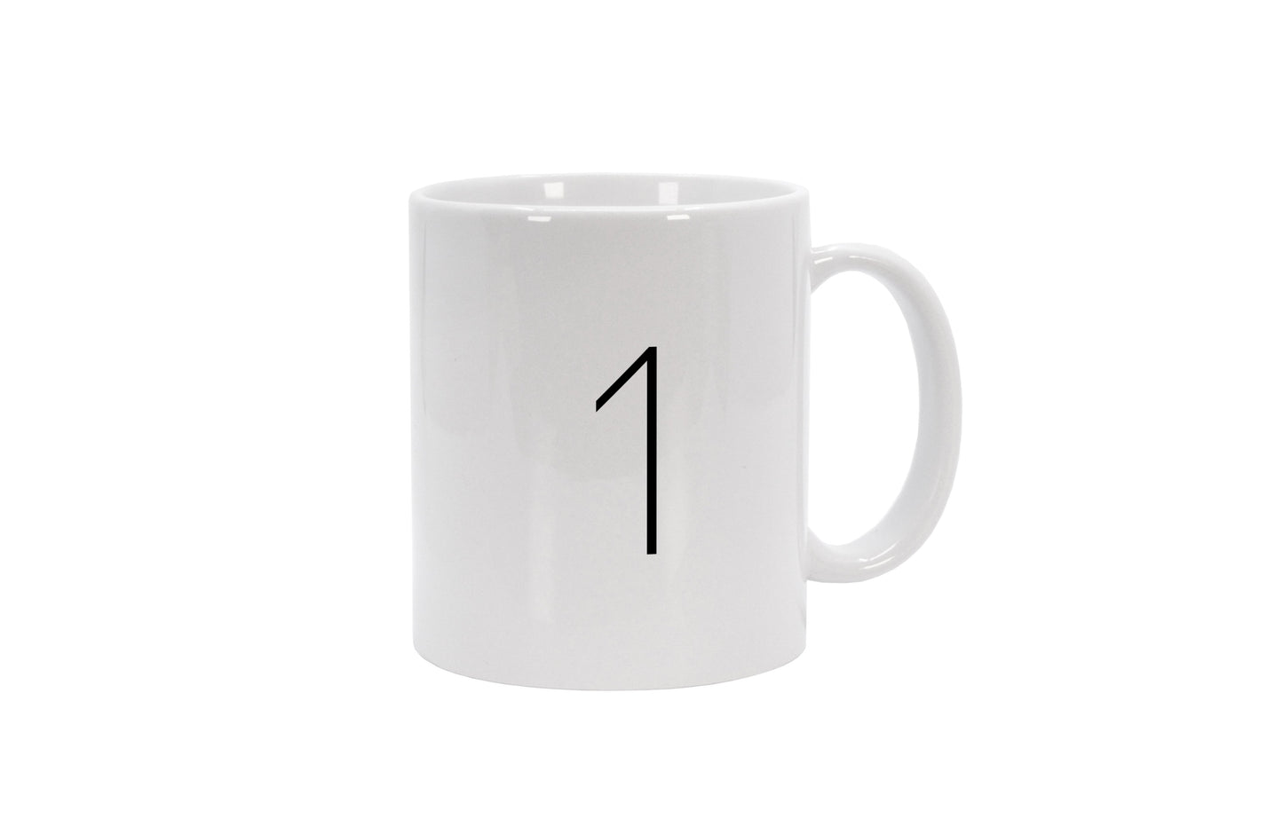 Tasse Ziffer 1 - Sans Serif