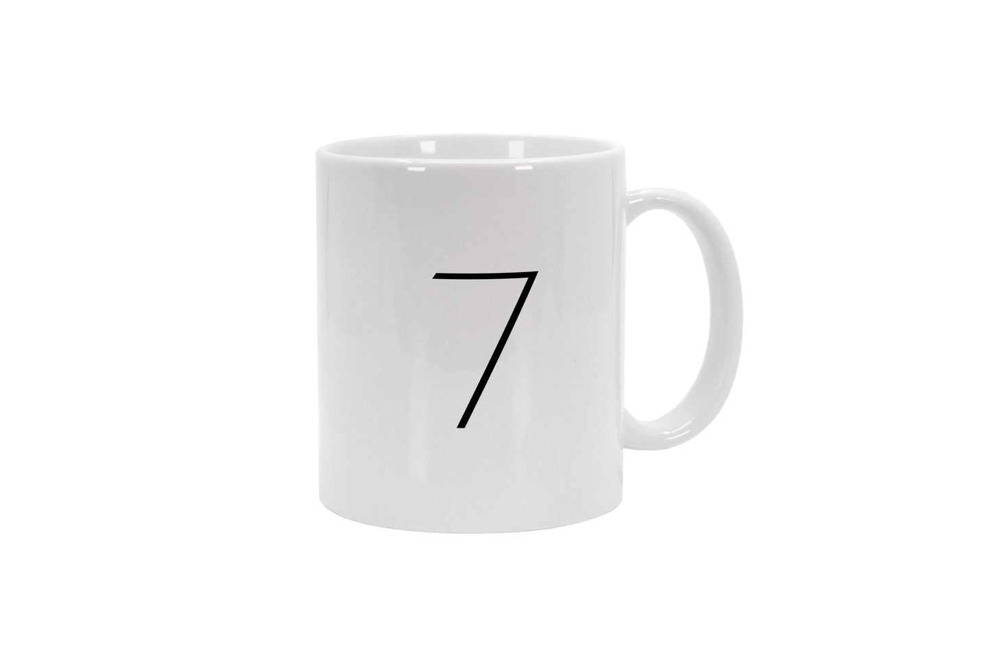 Tasse Ziffer 7 - Sans Serif