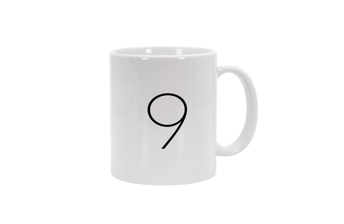 Tasse Ziffer 9 - Sans Serif