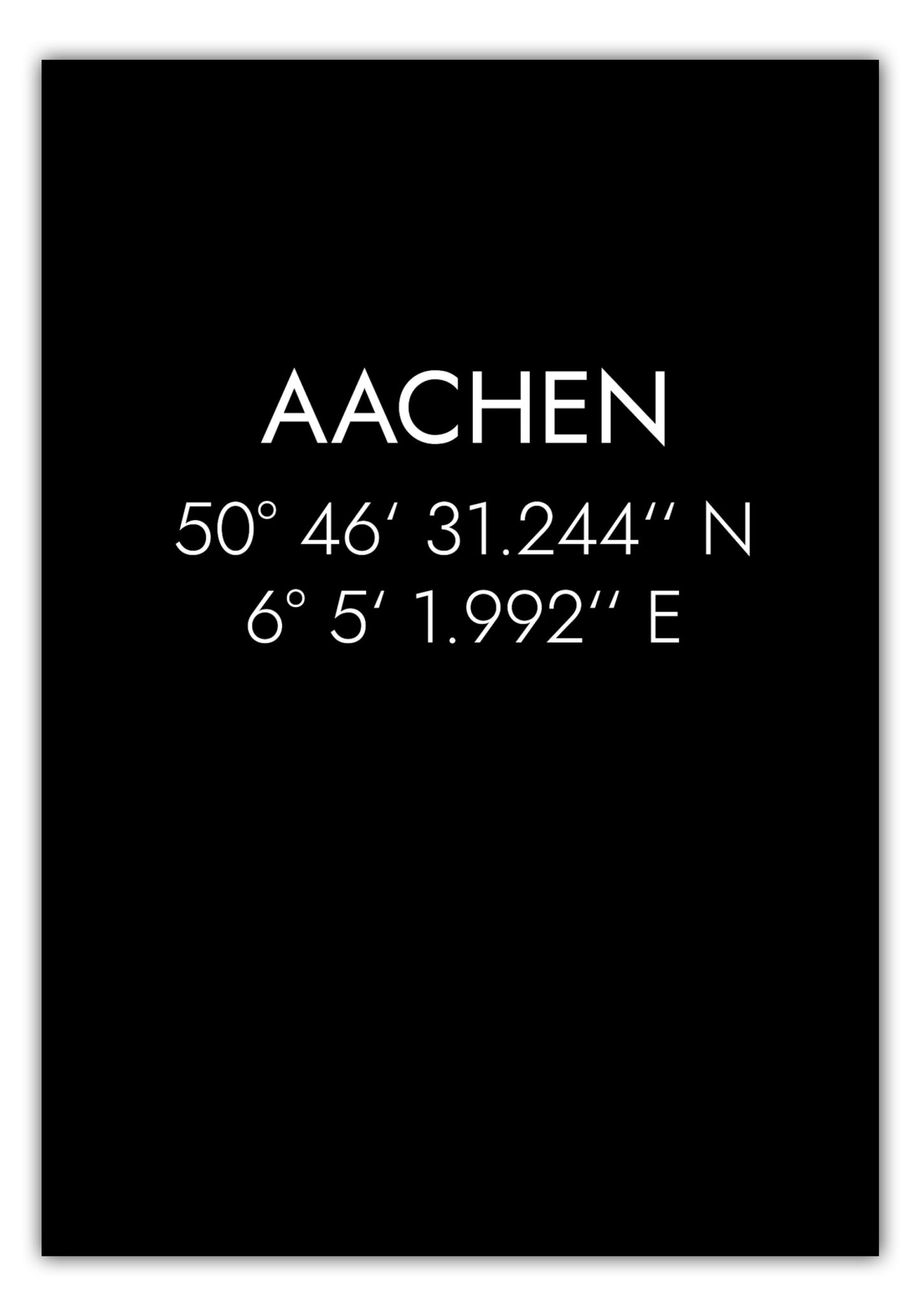 Poster Aachen Koordinaten #1