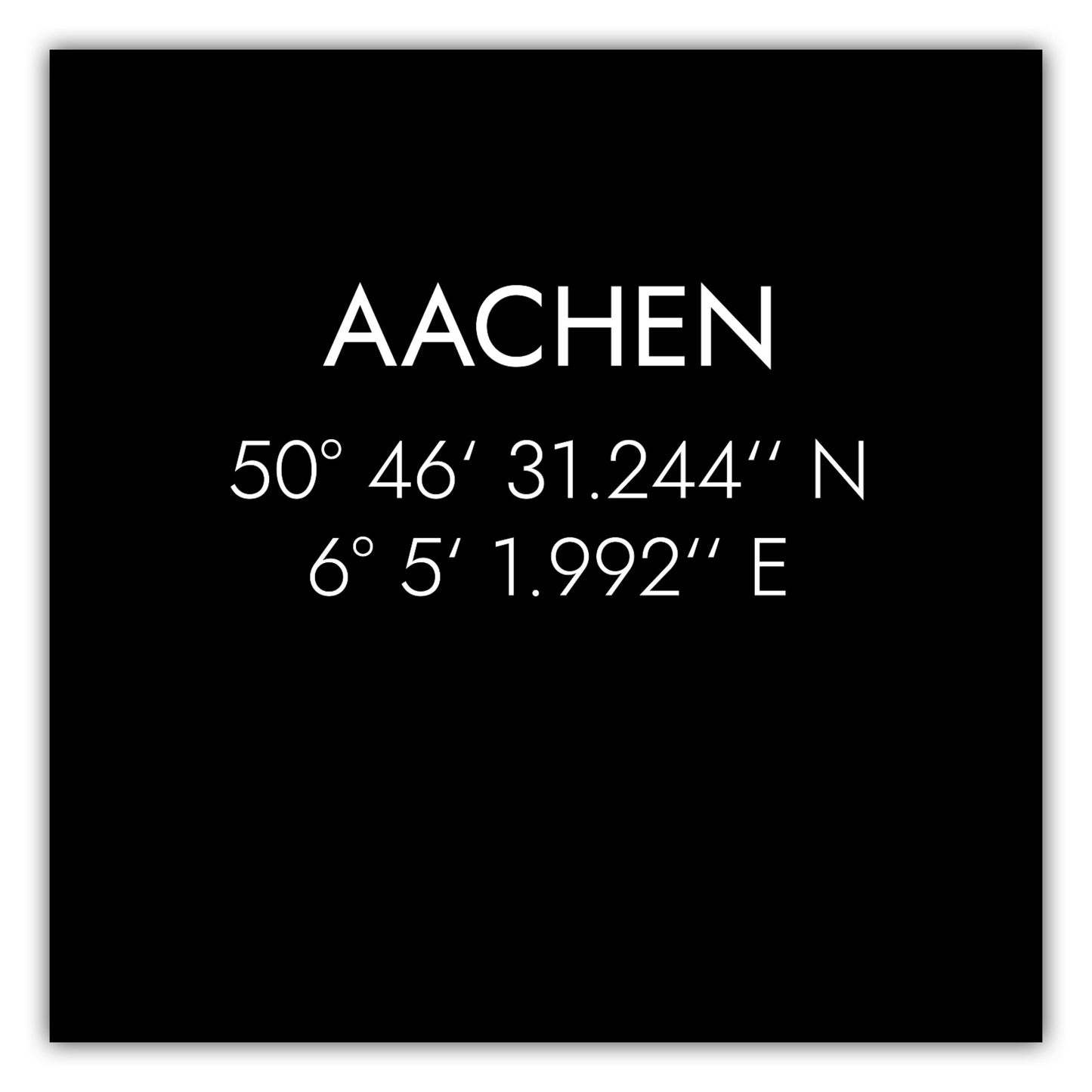 Poster Aachen Koordinaten #1