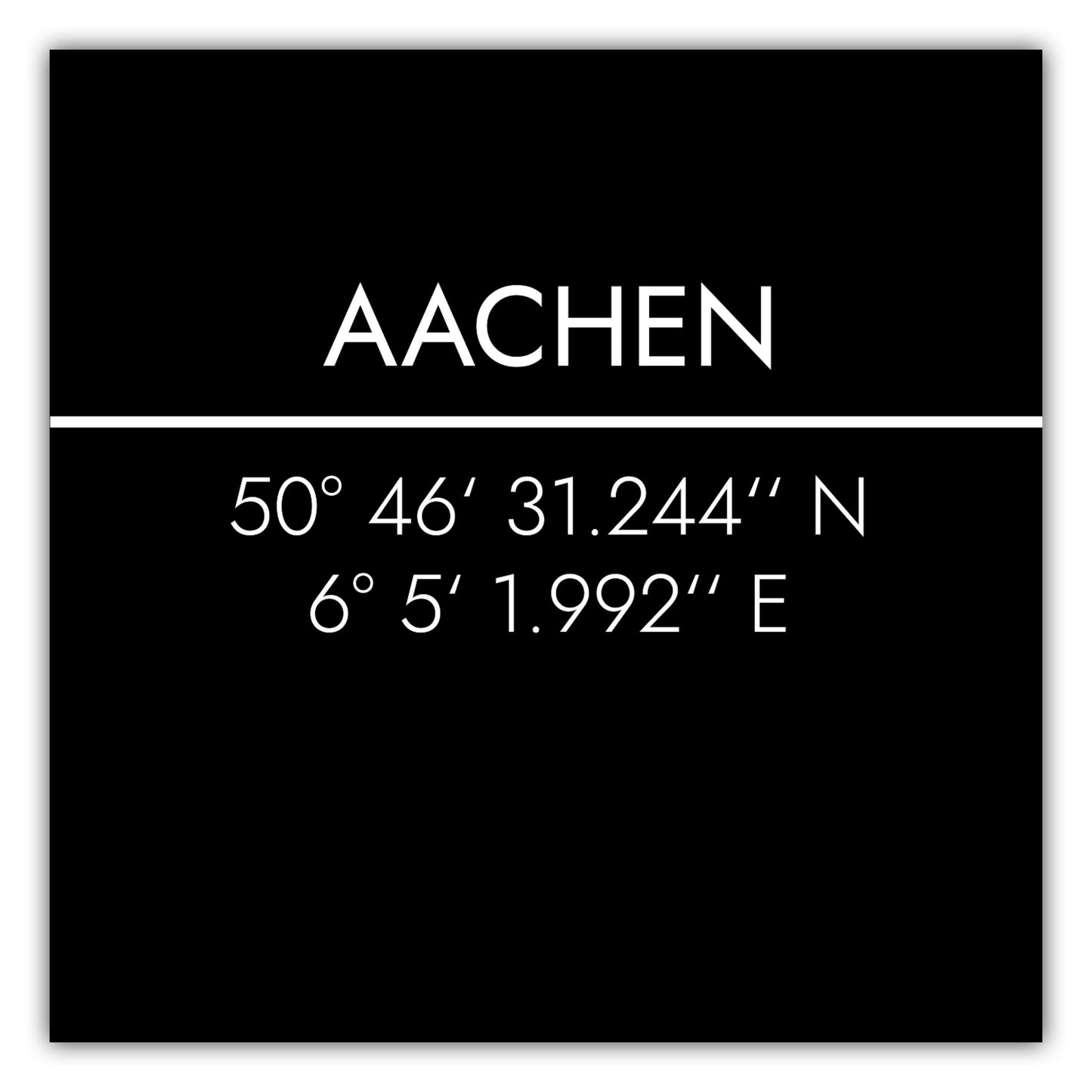 Poster Aachen Koordinaten #2