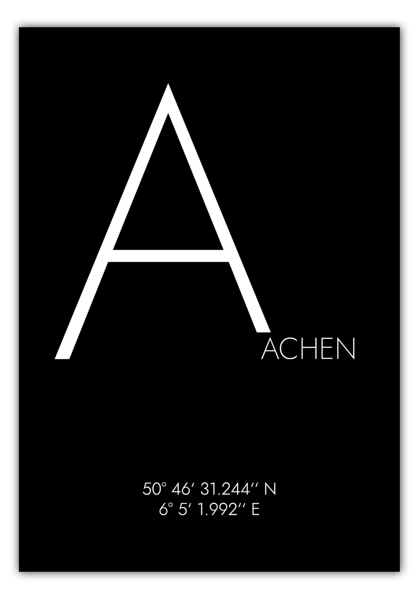 Poster Aachen Koordinaten #4