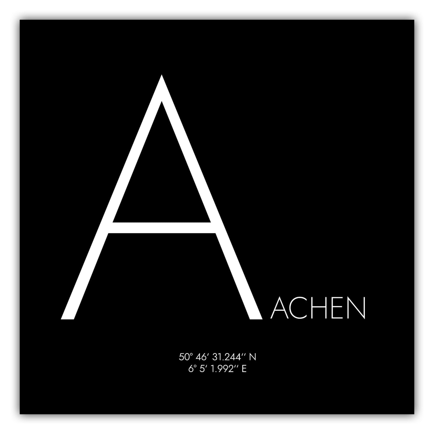 Poster Aachen Koordinaten #4