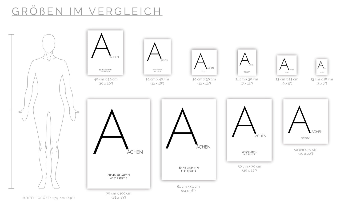 Poster Aachen Koordinaten #4