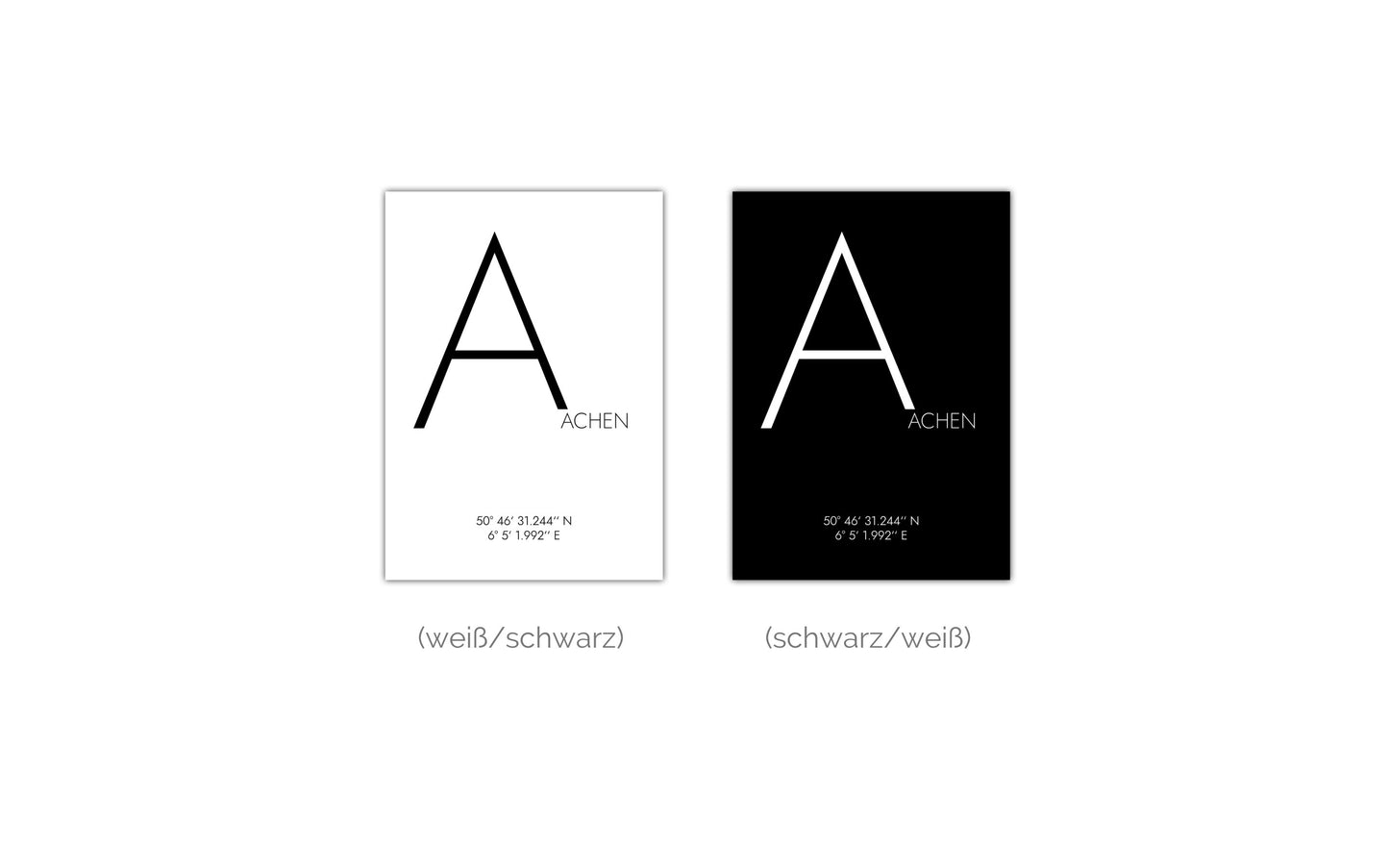 Poster Aachen Koordinaten #4