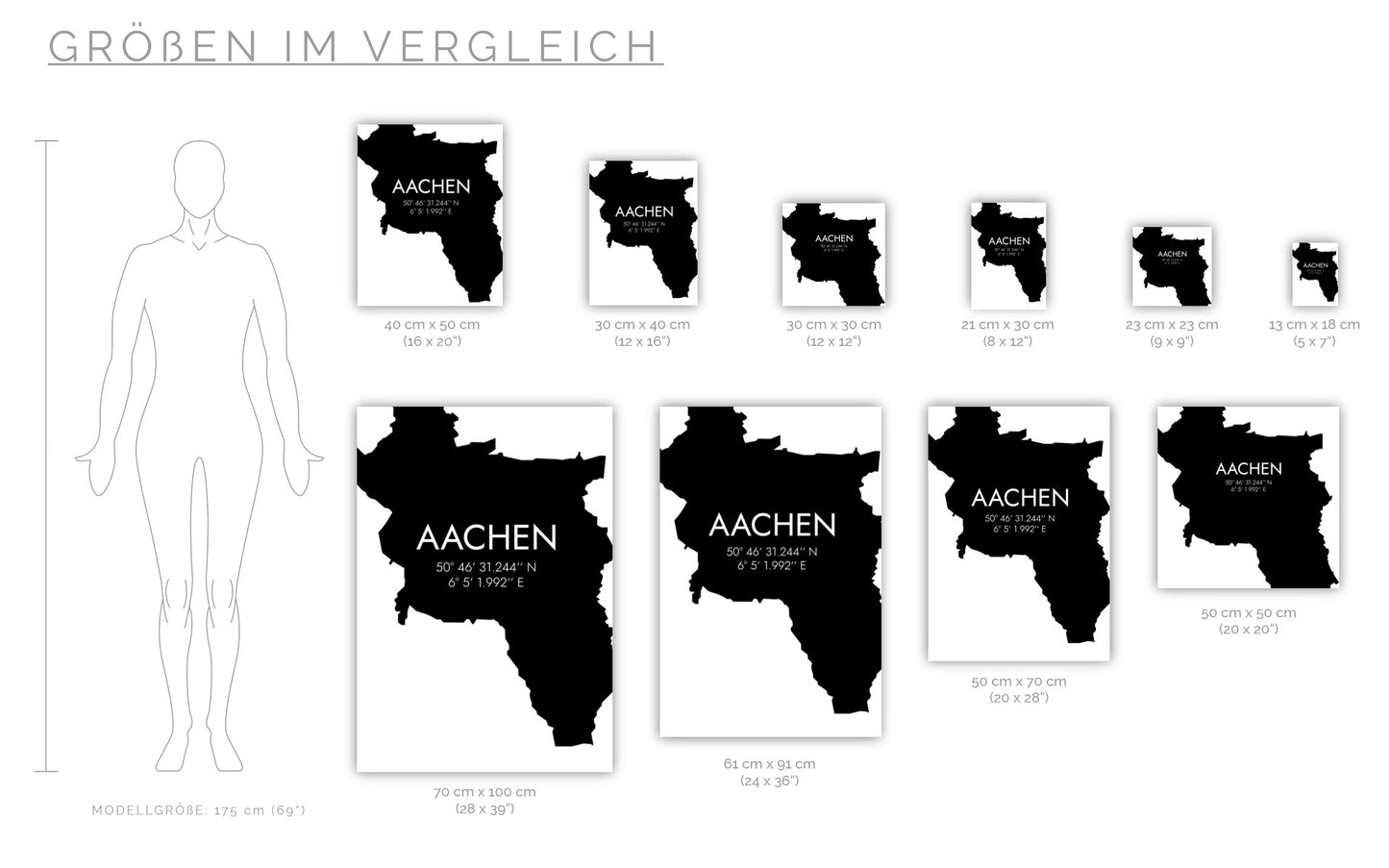 Poster Aachen Koordinaten #5