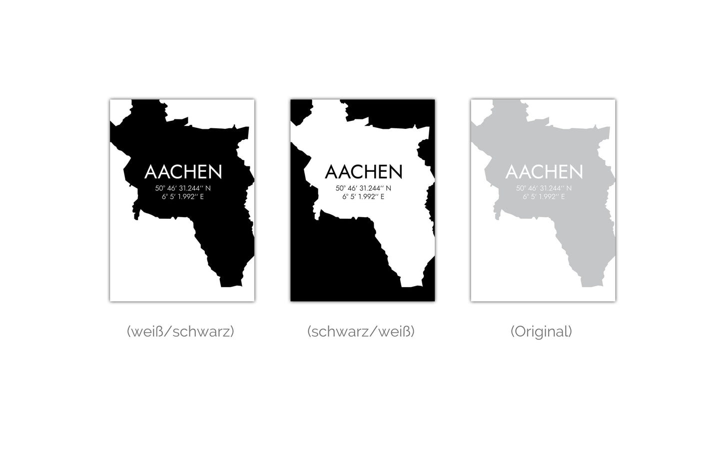 Poster Aachen Koordinaten #5