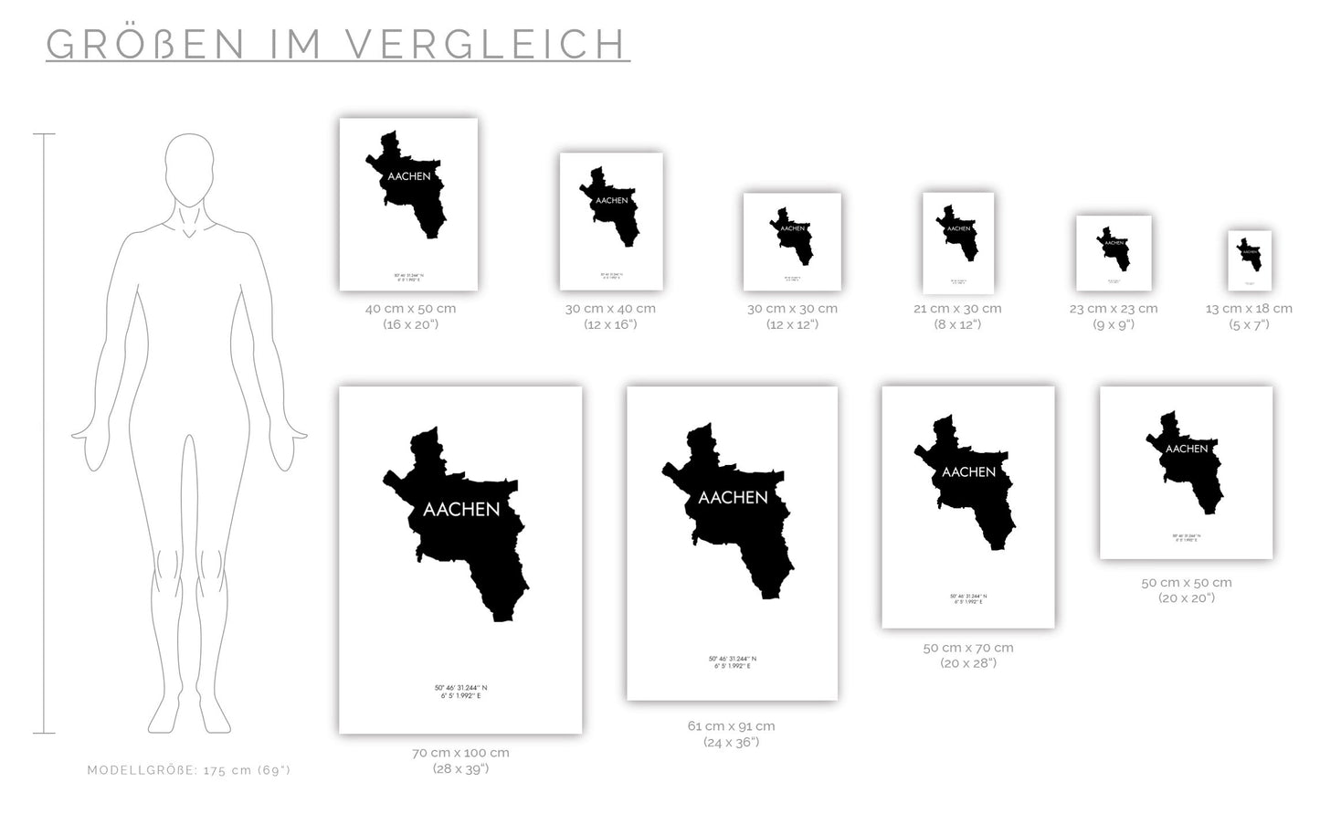 Poster Aachen Koordinaten #6