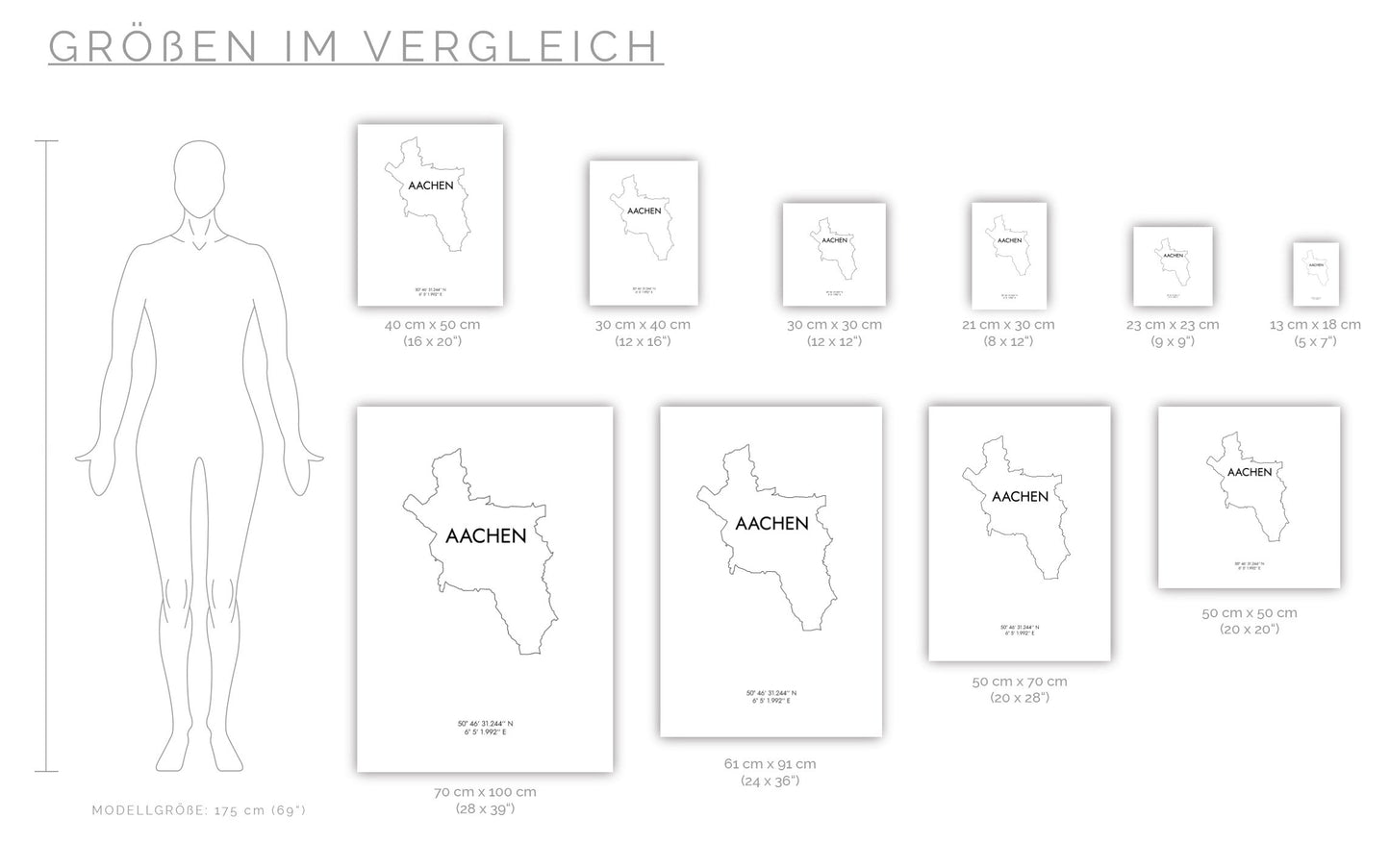 Poster Aachen Koordinaten #8