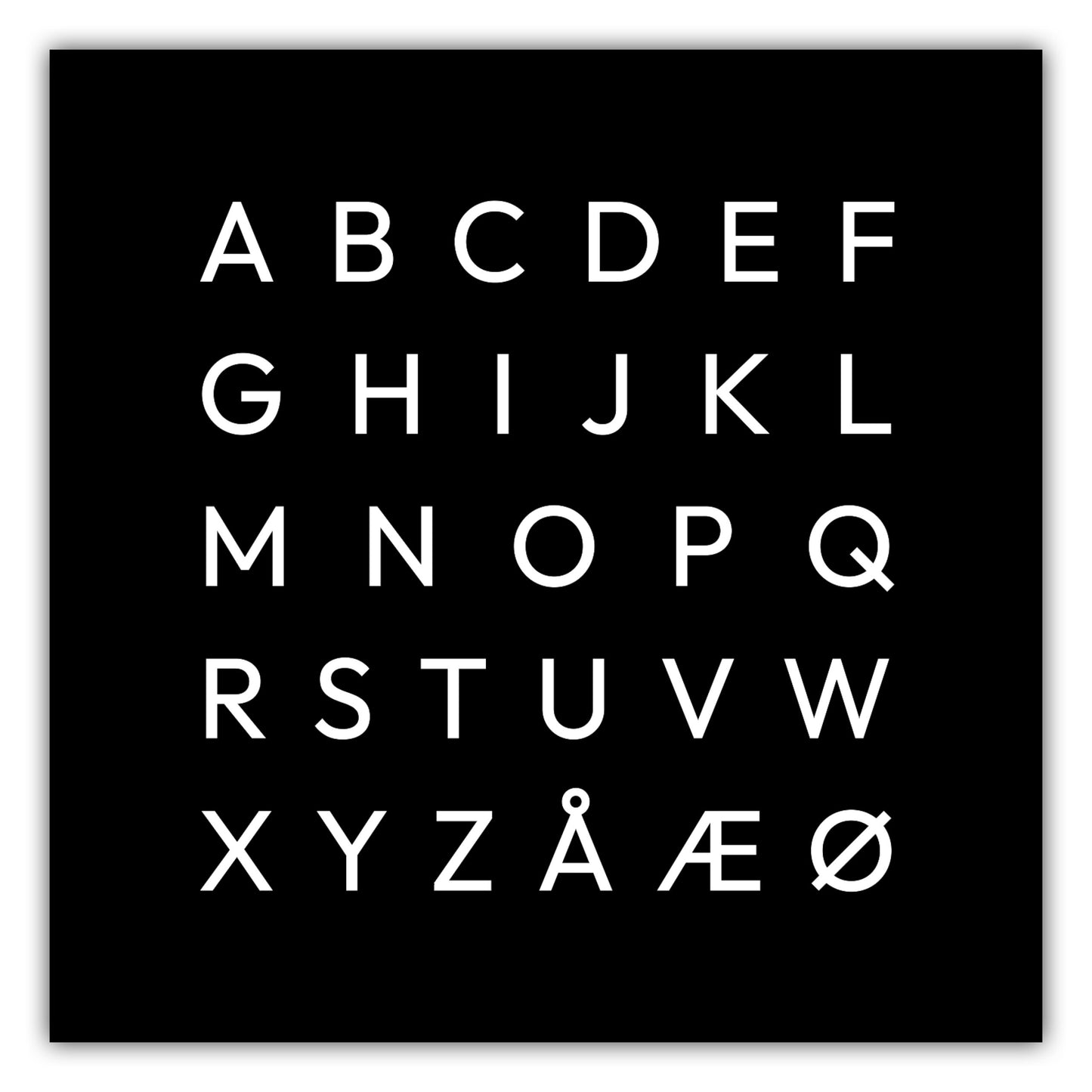 Poster Alphabet Dänisch