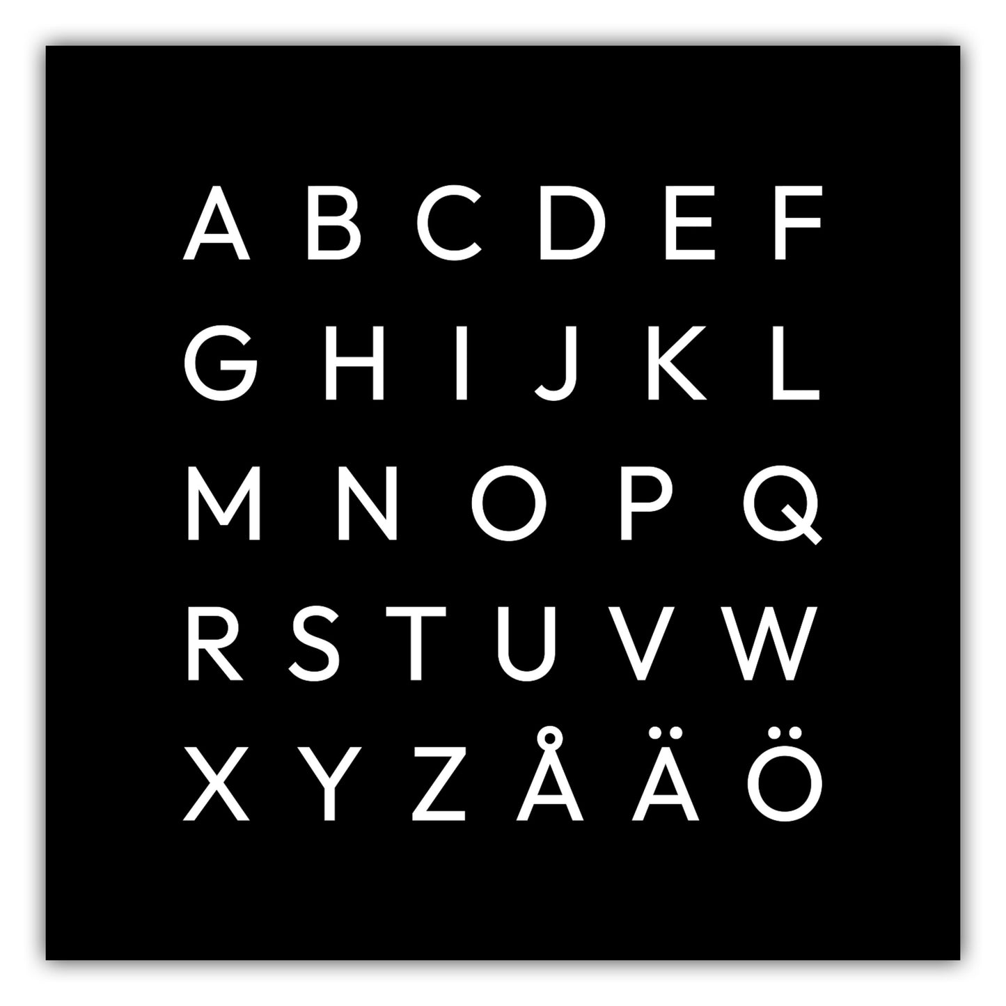 Poster Alphabet Schwedisch