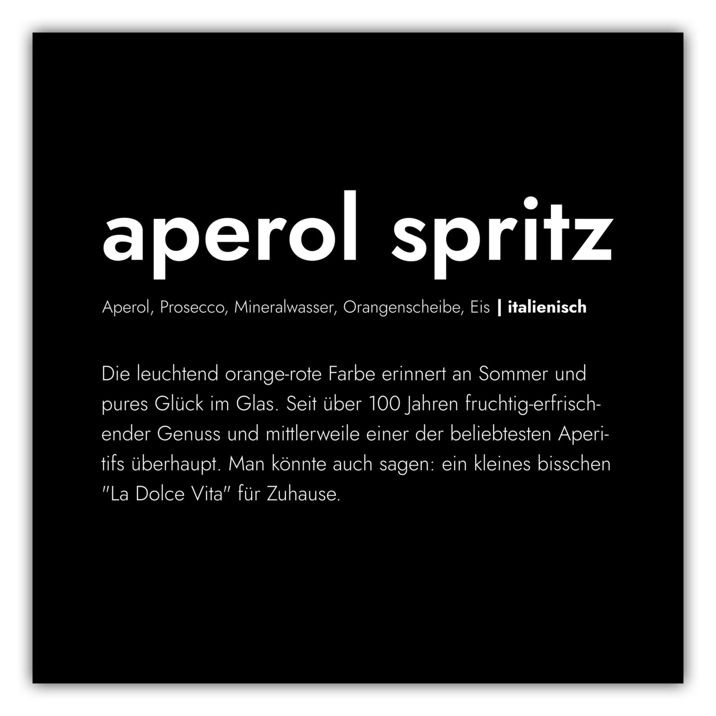 Poster Aperol Spritz - Definition