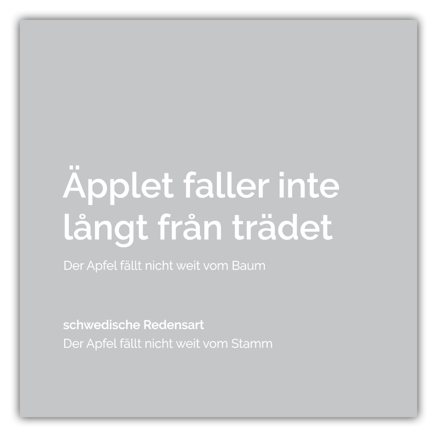 Poster Äpplet faller inte långt från trädet