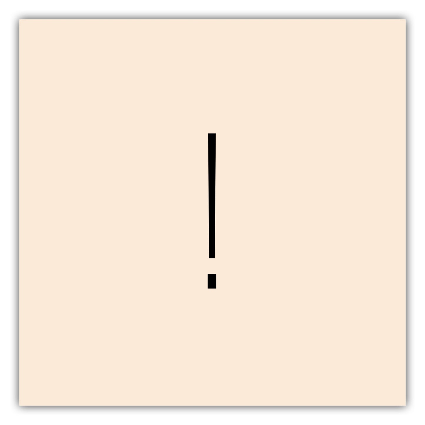 Poster Ausrufezeichen - Sans Serif