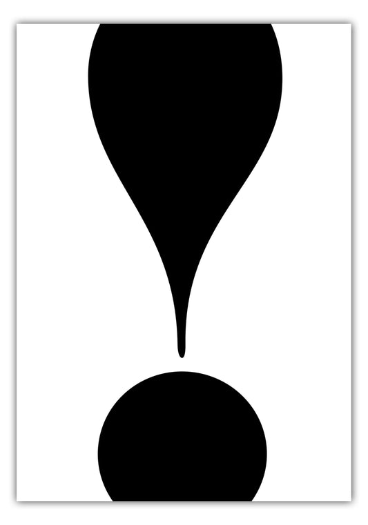 Poster Ausrufezeichen - Serif