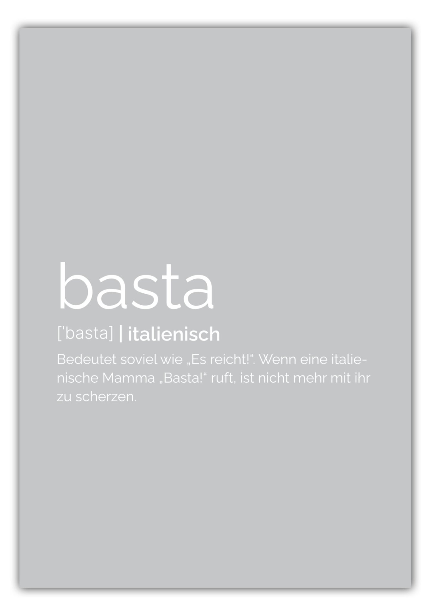 Poster Basta