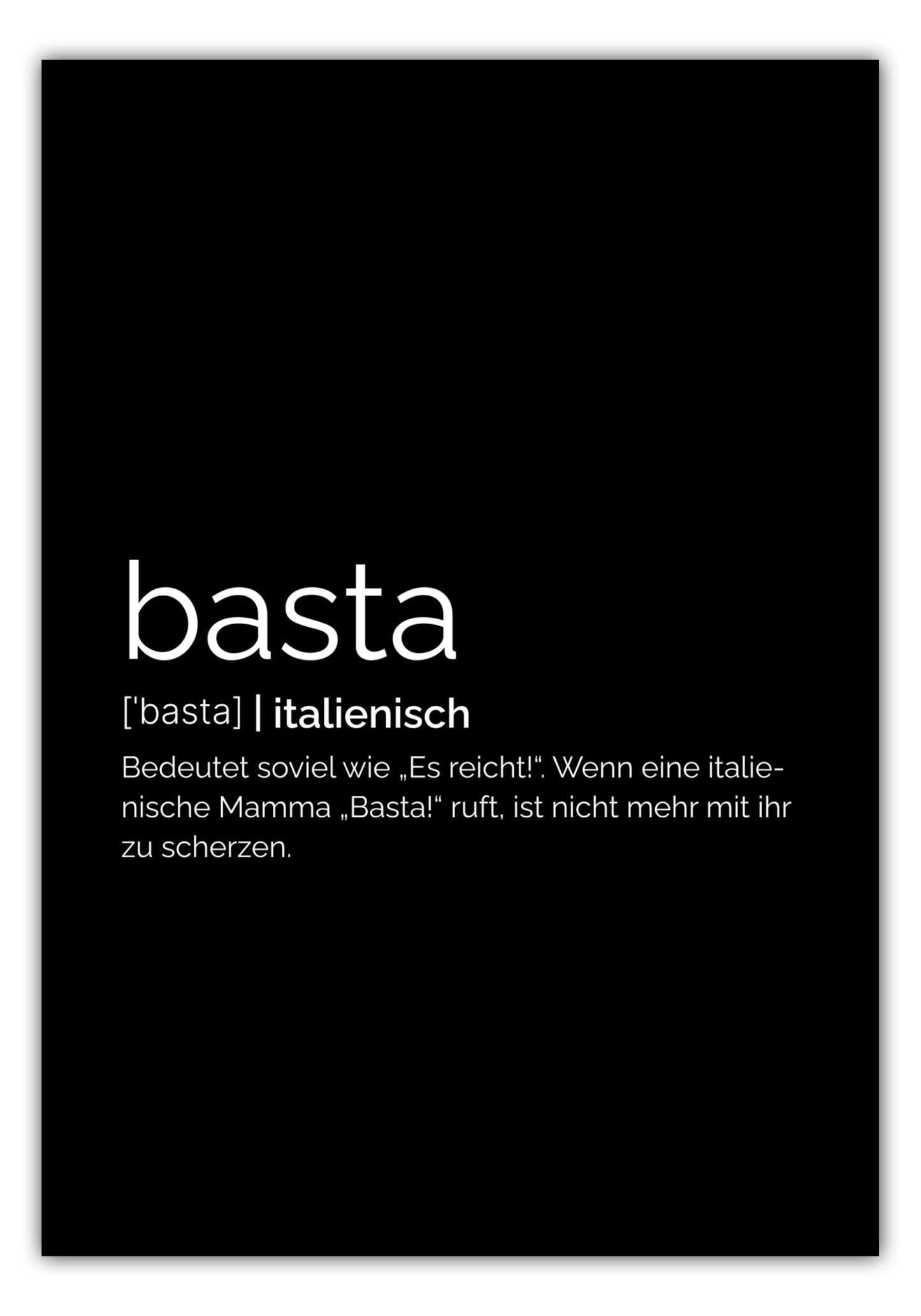 Poster Basta