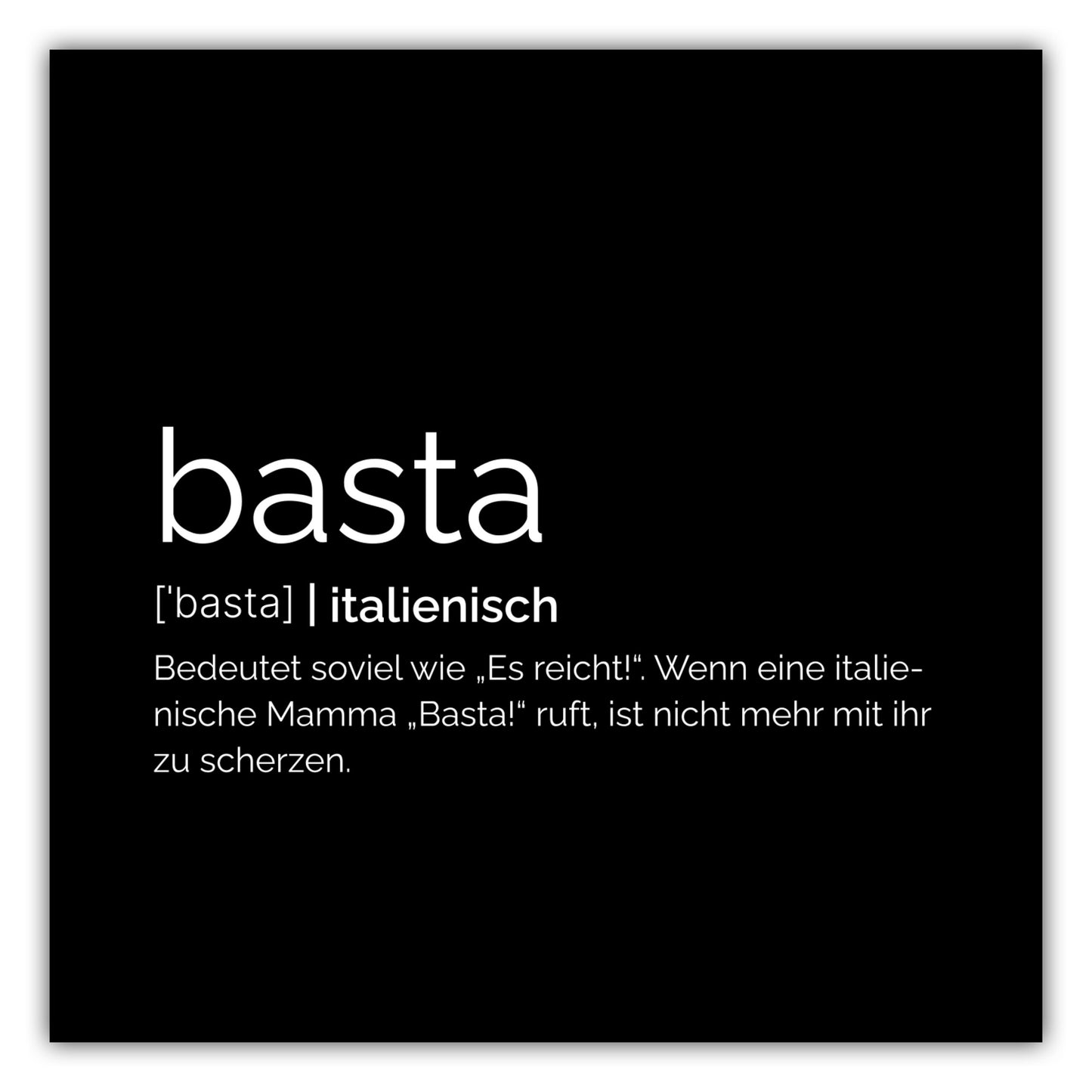Poster Basta