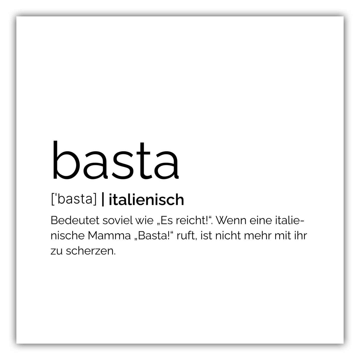 Poster Basta
