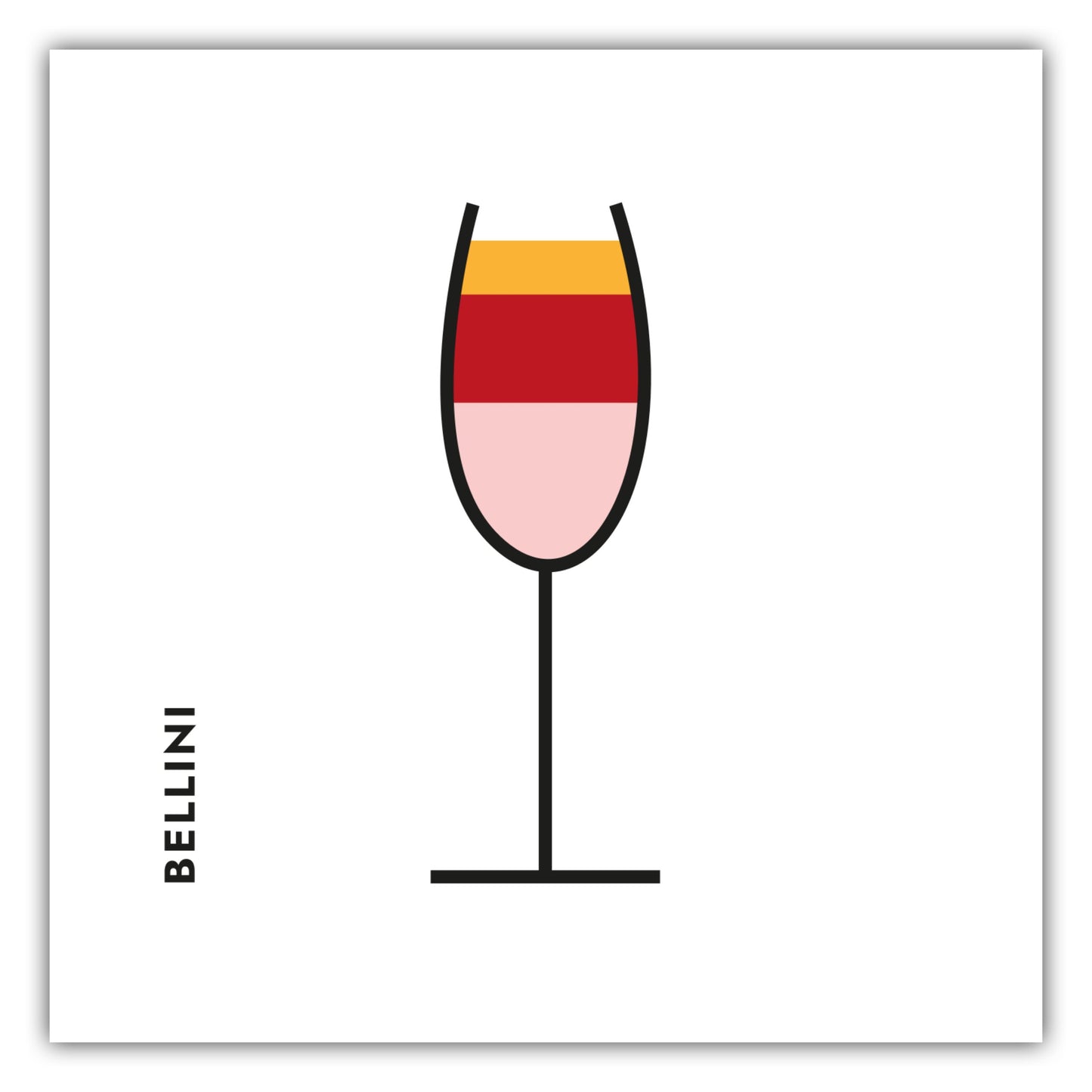 Poster Bellini im Glas (Bauhaus-Style)