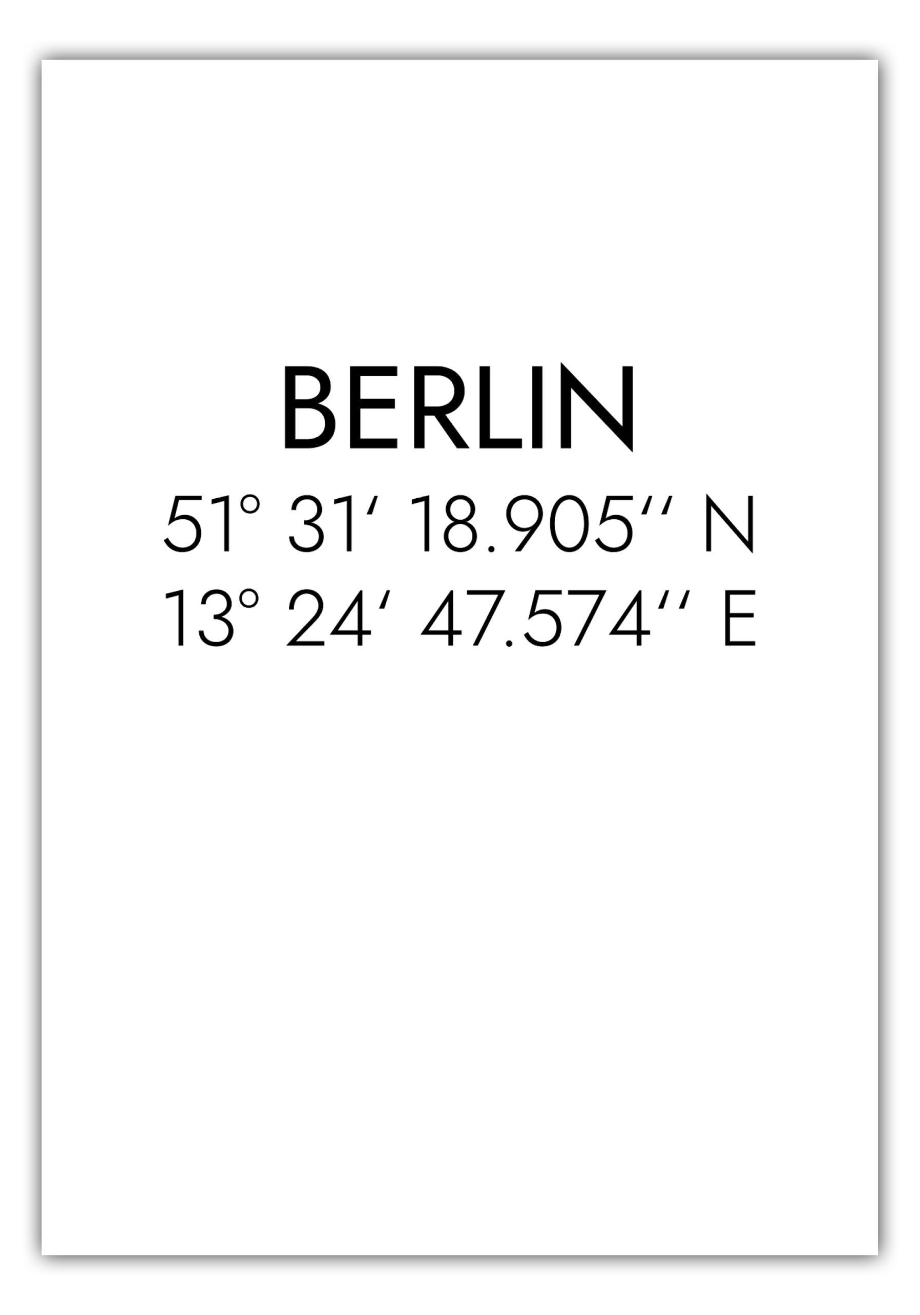 Poster Berlin Koordinaten #1 MOTIVISSO –