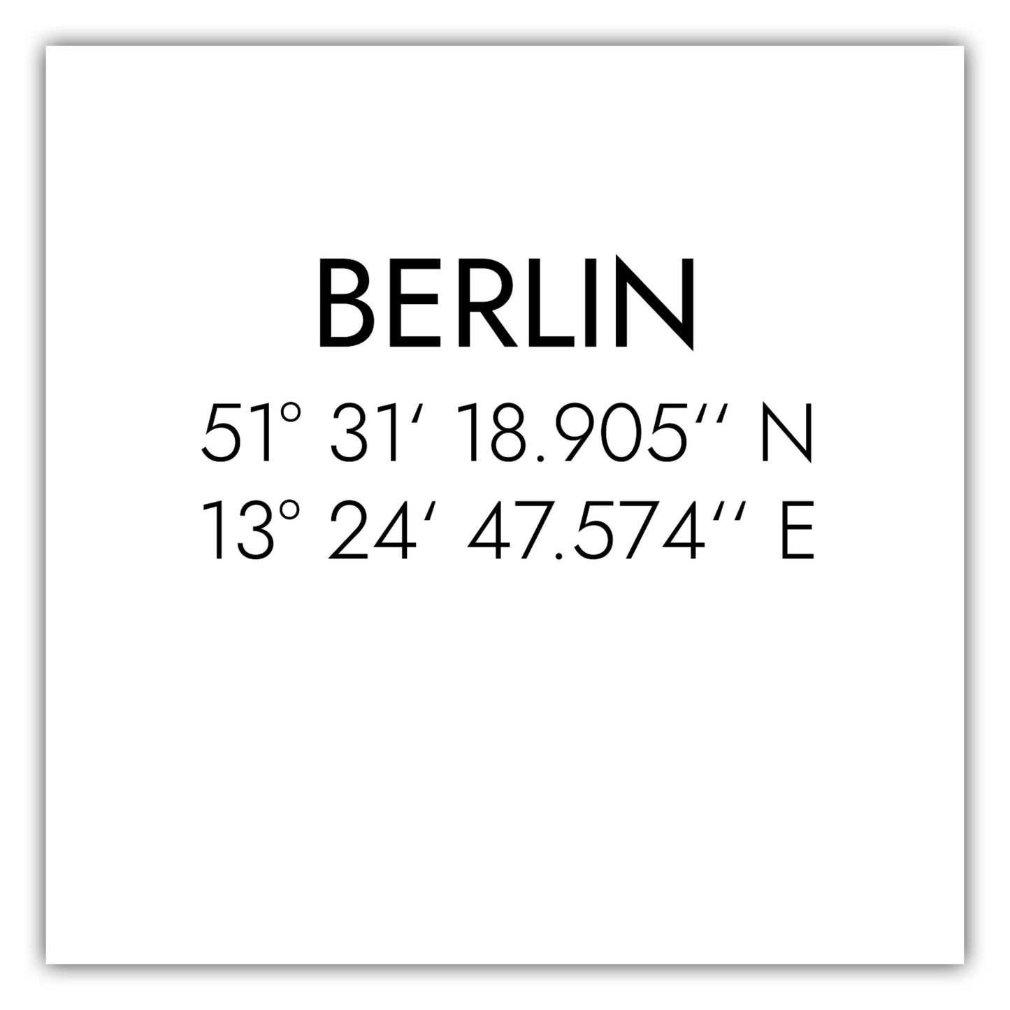 Poster Berlin Koordinaten #1