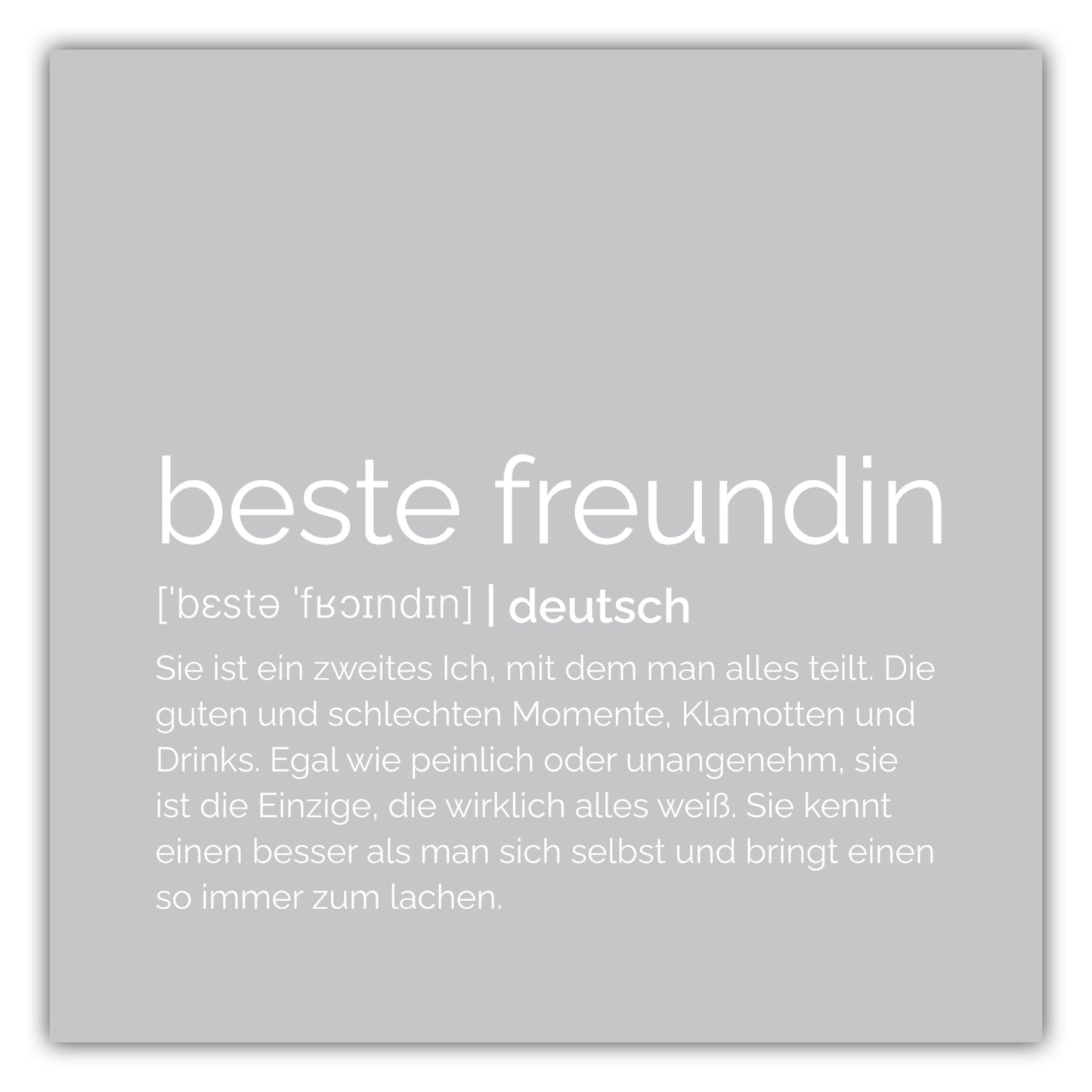 Poster Beste Freundin - Definition