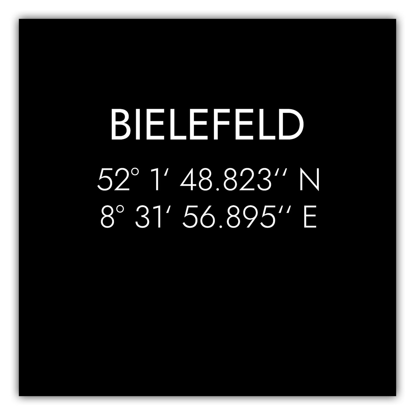 Poster Bielefeld Koordinaten #1