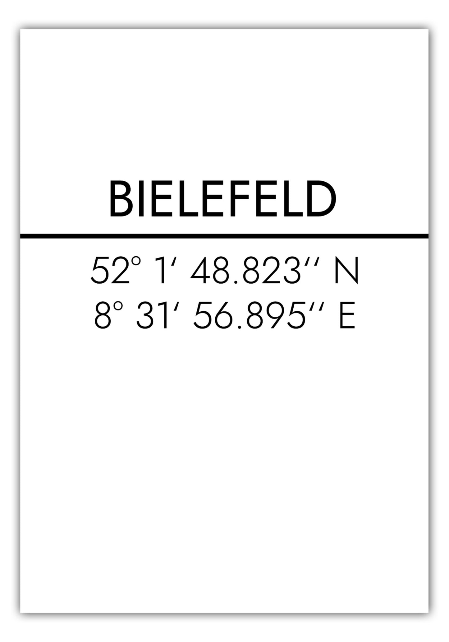 Poster Bielefeld Koordinaten #2